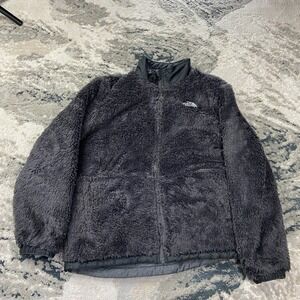 The North Face Mount Chimbo Reversible Jacket Sz M Black Sherpa Fleece Full Zip